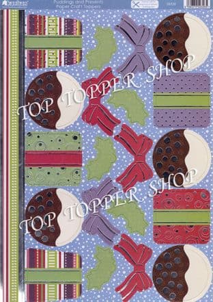 PUDDINGS AND PRESENTS DIE CUT CARD ELEMENTS KANBAN 328