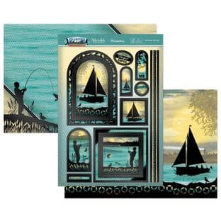 Sail Away with Me Sailing & Fishing - Hunkydory Sporting Silhouettes Luxury Card Topper Set