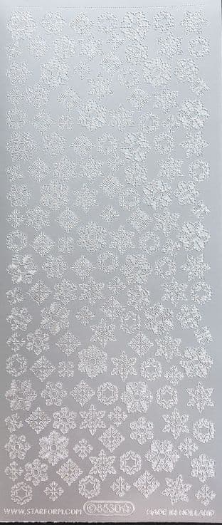 Small Silver Snowflakes Starform Peel Off Stickers 8530