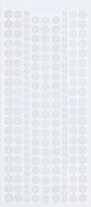 Small Snowflakes White Peel Off Stickers Doodey DD7048