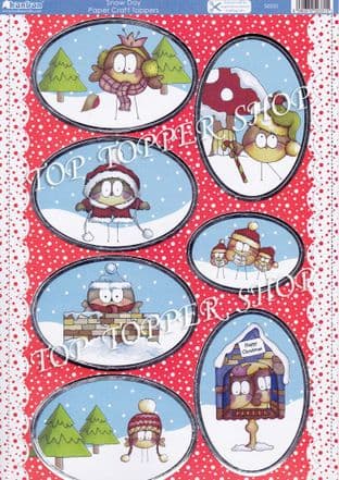 SNOW DAY KANBAN DIE CUT FOILED TOPPERS 331