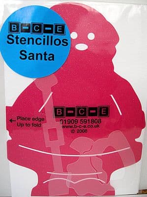 STENCILLO CHRISTMAS SANTA B-C-E Card Making Template
