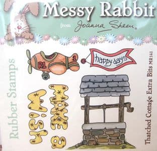 THATCHED COTTAGE EXTRA BITS - MESSY RABBIT RUBBER STAMPS JOANNA SHEEN