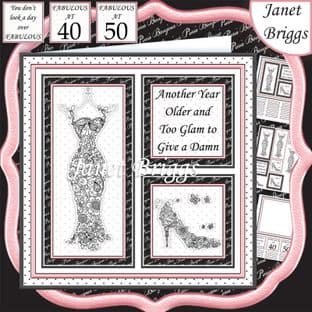 TOO GLAM TO GIVE A DAMN SQUARES 7.5 Quick Layer Card Kit digital download