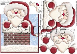 WHEN SANTA GOT STUCK UP THE CHIMNEY over the edge card printed sheet 303