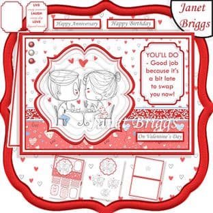 YOULL DO A5 Humorous Valentines Day or Anniversary  Card Kit digital download