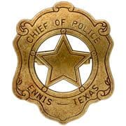 Chief Of Police Badge - Ennis Texas