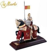 Miniature English Knight With Parade Suit Armour On Horseback