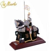 Miniature Knight Of King Arthur With Parade Armour On Horseback