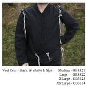Pure Wool Medieval / Renaissance Vest Coat - 3 Colours