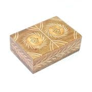 SALE. 6" x 4" Wooden Jewellery Box