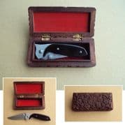 TOM ANDERSON 19cm POCKET KNIFE & HARDWOOD CASE