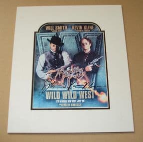 Will Smith and Kevin Kline Signed & Mounted Lobby Card - Wild Wild West