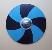 Wooden Viking Shield - Painted Blue & Black