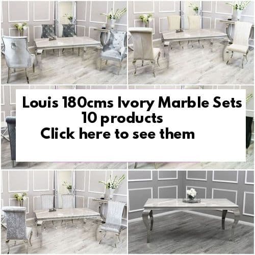 180cms Louis Ivory  Marble Dining Tables