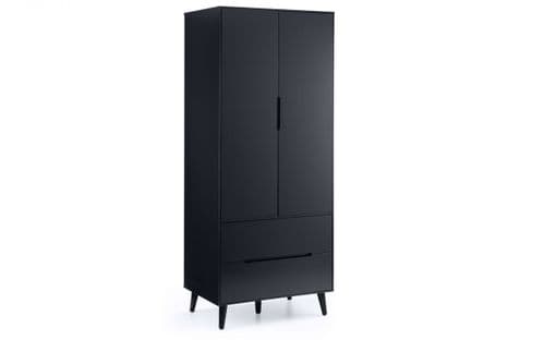 Anders  Anthracite Two Door Wardrobe With Drawers