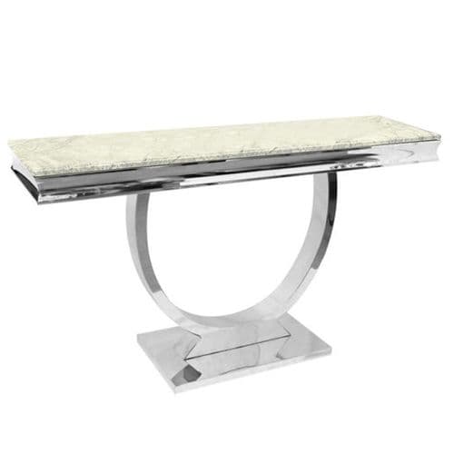 Arianna Ivory  Marble Console Table