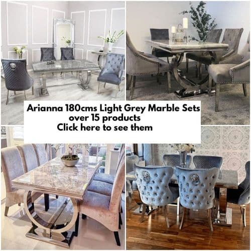 Arianna Light Grey 180cms Marble Tables