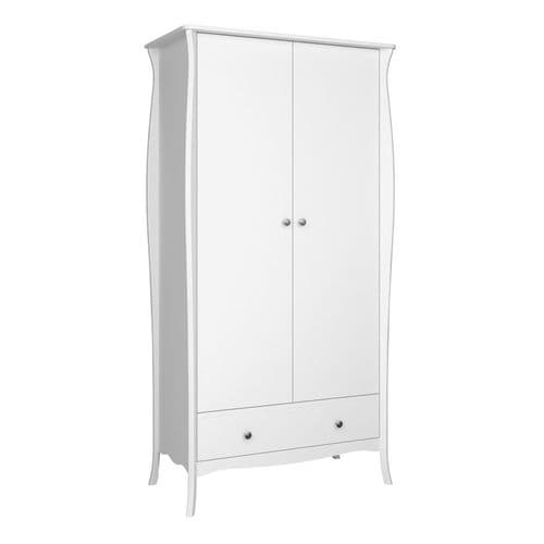 Baroque White French Style Two Door Wardrobe