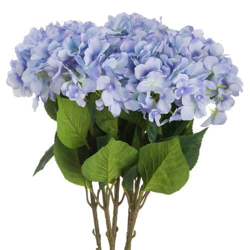 Bunch Of Twelve Blue Hydrangea Flowers