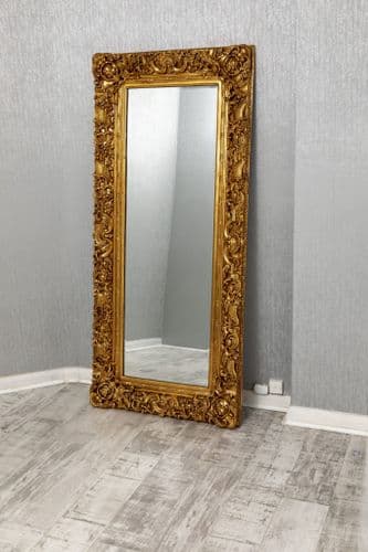 Gold 80cms x 180cms French Style Ornate Wall Mirror