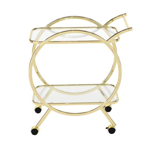 Hereford Gold & Glass Drinks Trolley