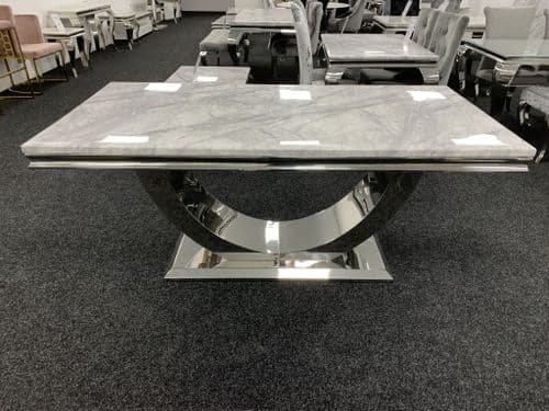 London 180cms Grey Marble Dining Table