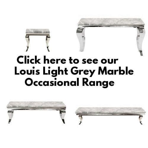 Louis Light Grey Marble Occasional Furniture