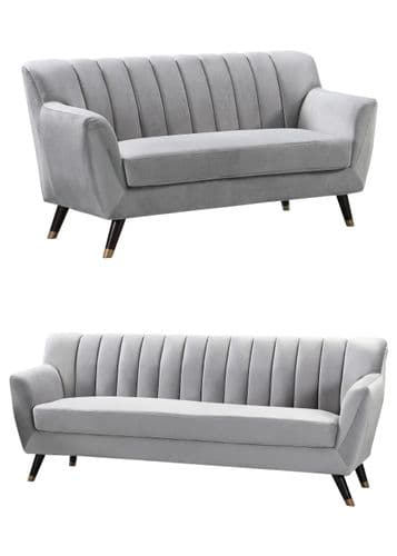 Milan Grey Two & Three Seater Sofa Set