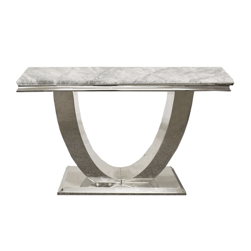 Milan Light Grey Marble Console Table