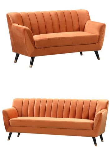Milan Orange Two & Three Seater Sofa Set