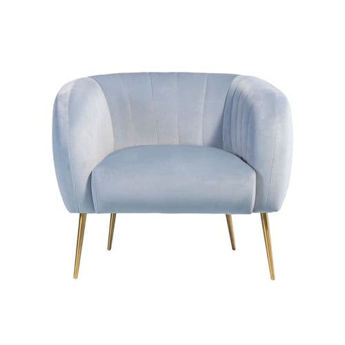 Monaco Light Blue Velvet Chair