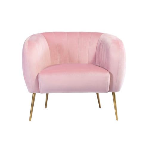Monaco Pink Velvet Chair