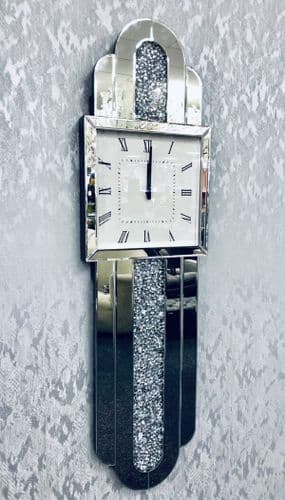 Roman Glitz Crushed Diamond Wall Clock