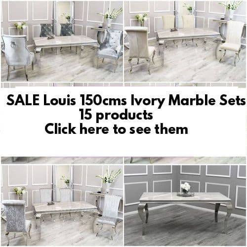 SALE 150cms Louis Ivory Marble Tables