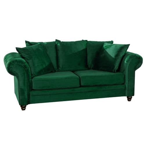 Sandhurst Green Three Seater Sofa