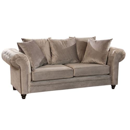 Sandhurst Grey Three Seater Sofa