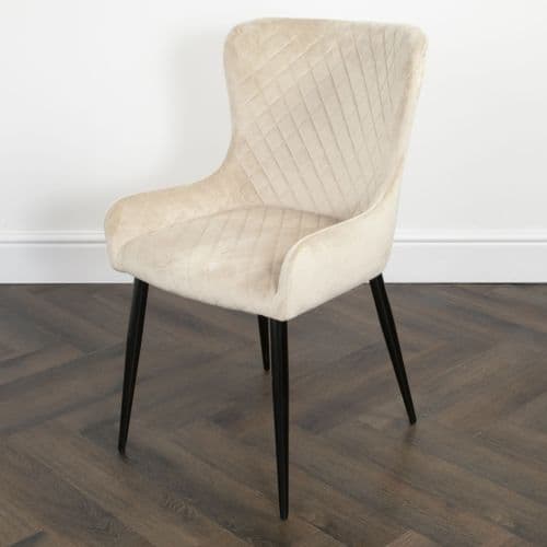 Set Of Two Diamond Beige Dining Chairs