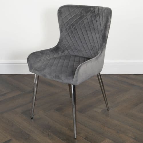 Set Of Two Diamond Grey Dining Chairs