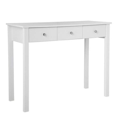 Shaker White Painted Three Drawer Dressing Table